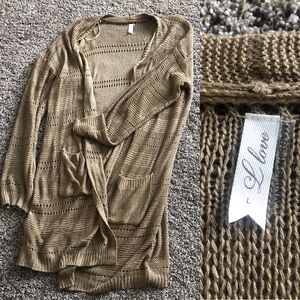 Boutique taupe cardigan
